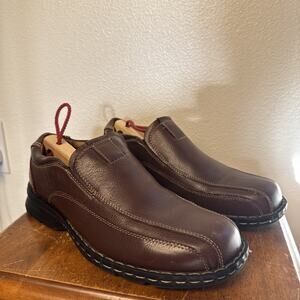 GH Bass Co Mens Lenny Brown Leather Slip On‎ Loafer Shoes Size 8 M